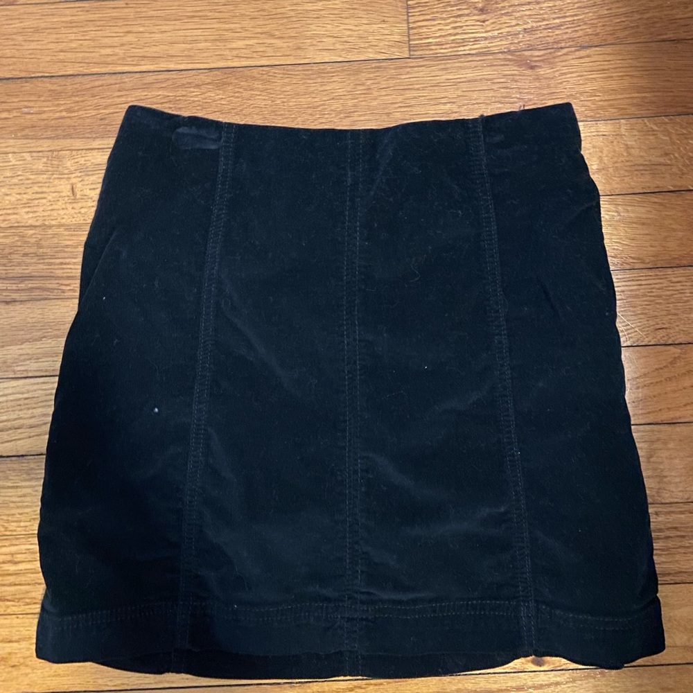 Free people suade mini skirt in black